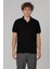 Erkek Açık Pat Likralı Polo V Yaka %100 Pamuk Pike T-Shirt 1
