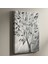 Gri Tonlarda Soyut Ağaç Tablosu 1