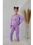 Matu Kids Lila Labubu Baskılı Kız Çocuk Alt Üst 3 Iplik Eşofman Takım 3/10 Yaş 2