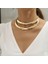 Çift Katmanlı Geniş Yaka Gerdanlık Kolye Choker 2