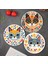 10*10 Cm/3,94*3,94 Inç 6'lı Canlı Kedi Serisi Ahşap Bardak Altlığı Seti 5