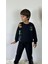 Matu Kids Erkek Çocuk Siyah Minecraft Baskılı 3 Iplik Alt Üst 2'li Eşofman Takım 3