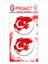 Türk Bayrağı 3D Kabartmalı Damla Logo Sticker 5cm 02 1