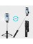 LED Işıklı Bluetooth Kumandalı Uzayabilen Selfie Çubuğu Masa Üstü Tripod Pratik Telefon Tutucu 3