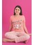 Faryakids Pamuklu Kısa Kollu Kedi Desenli Kız Çocuk Pijama Takımı 1