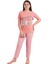 Faryakids Pamuklu Kısa Kollu Kedi Desenli Kız Çocuk Pijama Takımı 4