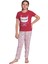 Faryakids Pamuklu Kısa Kollu Kedi Desenli Kız Çocuk Pijama Takımı 4