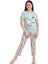 Faryakids Pamuklu Kısa Kollu Kedi Desenli Kız Çocuk Pijama Takımı 4