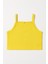 Kız Çocuk Pamuklu Sarı Askılı Crop T-Shirt 1
