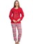 Pamuklu Desenli 2 Iplik Şardonlu Kalın Uzun Kollu Pijama Takımı 5
