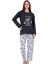 Pamuklu Desenli 2 Iplik Şardonlu Kalın Uzun Kollu Pijama Takımı 5