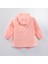 Kız Çocuk Pembe Puanlı Kapüşonlu Kedi Desenli Yağmurluk 4