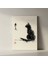 Sumi-E Tekniğiyle Siyah Kedi Soyut Sanat Tablosu 2