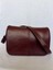 Hakiki Kuzu Derisi Bordo Dikişli Kapak Bayan Omuz Çantası 23X16X6 1