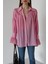 Pembe Büzgülü Tasarım Gömlek 2