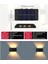 2'li Modern 6 Ledli Solar Çift Taraflı Duvar Aydınlatma Lambası Siyah 2
