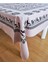Etnik Desenli Kare Sofra Bezi Piknik Örtüsü Masa Örtüsü 1