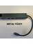 Macbook Uyumlu 8in1, Type-C™ To 4K HDMI Tv Projeksiyon UHD 1080P 2* Type-C 2* USB Sd/tf RJ45 Ethernet Lan 8ın1 Çevirici Gümüş renk 8