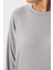 Basic Mevsimlik Modal Sweatshirt LEN0026 Taş Grisi 4