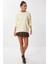 Oversize Basic Triko Kazak LDD0127 Sarı 4