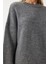 Yumuşak Dokulu Oversize Triko Kazak LPF0063 Antrasit 4