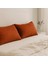4 Katlı Müslin Kiremit Renk 50X70 Cm. %100 Pamuklu 2 Adet Yastık Kılıfı 3