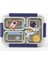 Mavi Çocuk Beslenme Kabı – Bölmeli Lunchbox - Içi Çelik - Vakumlu - 3 Bölmeli 2