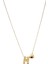 - 14 Ayar H Harfli Kalpli Hayalet Zincir Altın Kolye 1