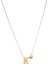- 14 Ayar K Harfli Kalpli Hayalet Zincir Altın Kolye 1