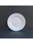 4 Adet Standart Çizgi Melamin Tatlı & Yemek Servis Tabağı 25 cm - Beyaz 1