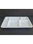 12 Adet Kırılmaz Melamin Standart 5 Bölmeli Tabldot Yemek Tabağı 40X28 cm 2