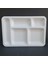 6 Adet Kırılmaz Melamin Standart 5 Bölmeli Tabldot Yemek Tabağı 40X28 cm 1