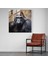 Gorilla Cam Tablo - Gerçekçi Yağlı Boya - Goril Modern Sanat Detaylı Portre Ev Dekorasyonu 2