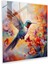 Hummingbird Cam Tablo - Güvercin Çiçeği Cam Sanatı Renkli Boyama Cam Tablo 1