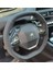 Dikişli Direksiyon Kılıfı Soft (Düz Yüzeyli) / Noktalı Deri Siyah Dikişli Peugeot 3008 2008 Için 1