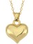 925 Ayar Gümüş 3 Boyutlu Gold Kalp Kadın Kolye T7803 (601601) 1