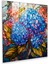 Hortensia Vitray Cam Tablo - Hortensia Vitray Temsili Cam Duvar Sanatı Modern Sanat 1