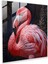 Gerçekçi Flamingo Cam Tablo - Flamingo Cam Sanatı Modern Sanat Doğa 1