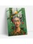 Frida Kahlo Tarzı Modern Sanat - Portre Bir Kadının Cam Tablo Modern Sanat 1