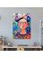 Renkli Kaleydoskop Cam Duvar Sanatı - Frida Kahlo Eserleri Renklerin Kaleydoskopu Frida Kahlo Tarzı Duvar Dekorasyonu 2