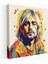 Kurt Cobain Cam Tablo - Pop Art Esintili Illüstrasyon Modern Sanat 1