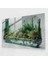 Orman Gölü Cam Tablo Sanatı - Orman Gölü Yeşil Bitkiler Cam Tablo Sanatı 1