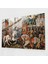 Ortaçağ'dan Ilham Alan Cam Tablo - Şövalyeler Turnuvası - Ortaçağ Cam Sanat Coşkulu Kalabalıklar Heyecan 1