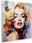 Soyut Dışavurumcu Marilyn Monroe Cam Tablosu - Marilyn Monroe Cam Sanat Cam Duvar Sanatı Ev Dekorasyonu 1