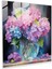 Hydrangea Cam Tablo Sanatı - Işıltılı Çiçek - Ortanca Cam Tablo Cam Sanatı Cam Duvar Sanatı 1
