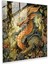 Mistik Buluşma: Ortaçağ Bestiaryo Cam Tablosu - Mitolojik Ejderha Duvar Sanatı 1