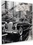 Mercedes Cam Tablo - Klasik Siyah ve Beyaz Tablo - Lüks Araç Mercedes Cam Sanat Şehir Manzarası 1