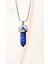 Lapis Lazuli Doğal Taşı Zincirli El Yapımı Tasarımlı Kolye Uç: 3,5 cm Zincir: 20 cm Kutulu 1