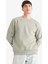 Relax Fit Bisiklet Yaka Kalın İçi Yumuşak Tüylü Basic Düz Sweatshirt T5139AZ25AU 3
