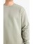 Relax Fit Bisiklet Yaka Kalın İçi Yumuşak Tüylü Basic Düz Sweatshirt T5139AZ25AU 5
